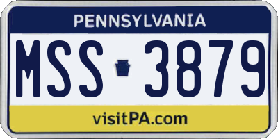 PA license plate MSS3879