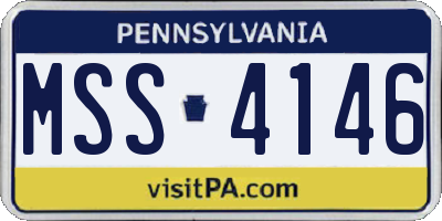 PA license plate MSS4146