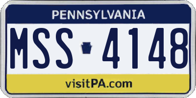PA license plate MSS4148