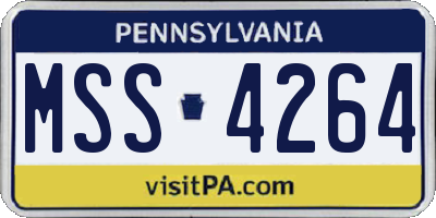 PA license plate MSS4264