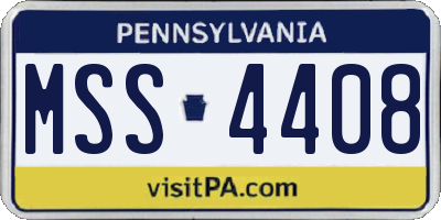 PA license plate MSS4408