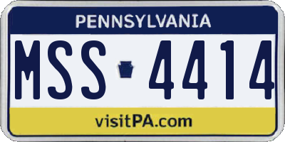 PA license plate MSS4414