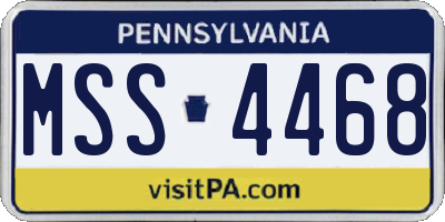 PA license plate MSS4468