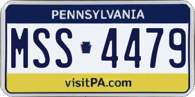 PA license plate MSS4479