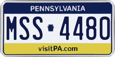 PA license plate MSS4480