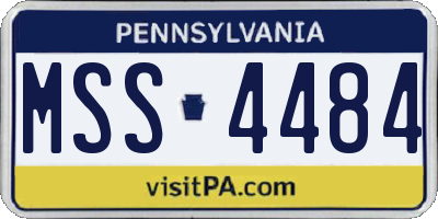 PA license plate MSS4484