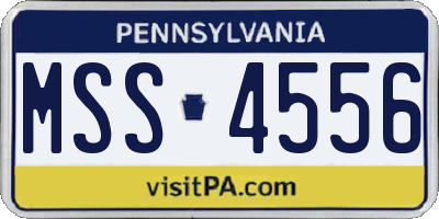 PA license plate MSS4556