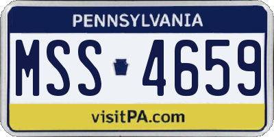 PA license plate MSS4659