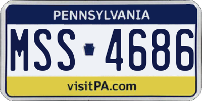 PA license plate MSS4686