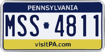 PA license plate MSS4811