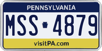 PA license plate MSS4879