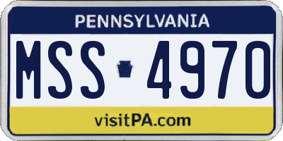 PA license plate MSS4970