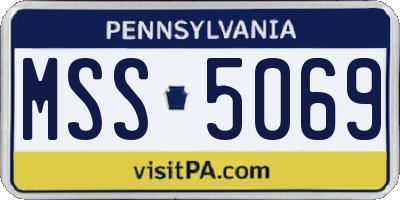PA license plate MSS5069