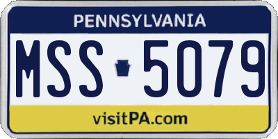PA license plate MSS5079