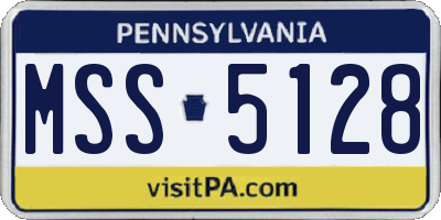 PA license plate MSS5128