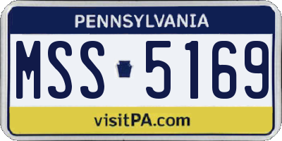 PA license plate MSS5169