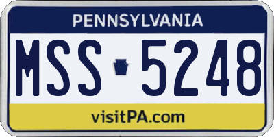 PA license plate MSS5248