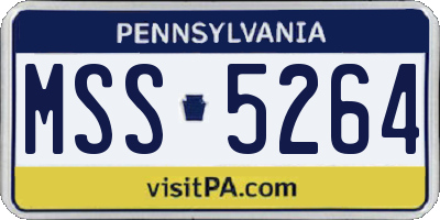 PA license plate MSS5264