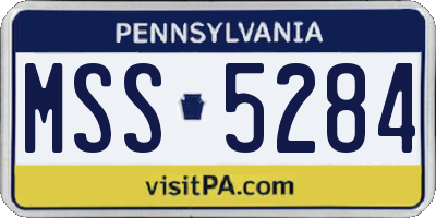 PA license plate MSS5284