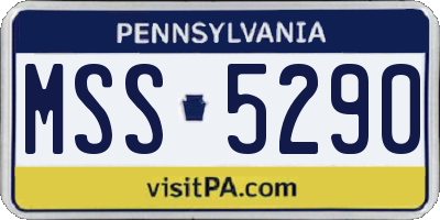 PA license plate MSS5290