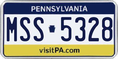 PA license plate MSS5328