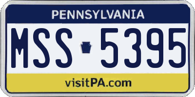 PA license plate MSS5395