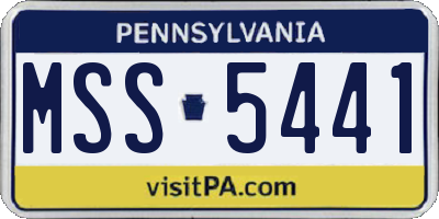 PA license plate MSS5441