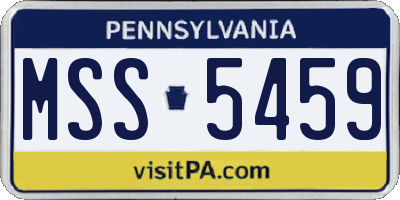 PA license plate MSS5459