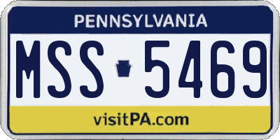 PA license plate MSS5469