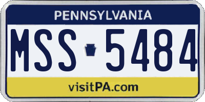 PA license plate MSS5484