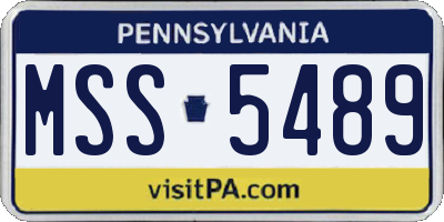 PA license plate MSS5489