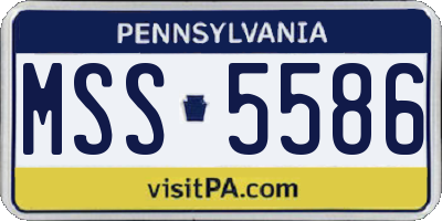 PA license plate MSS5586