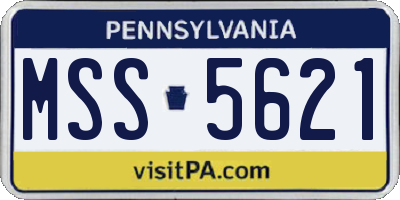 PA license plate MSS5621