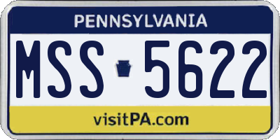 PA license plate MSS5622