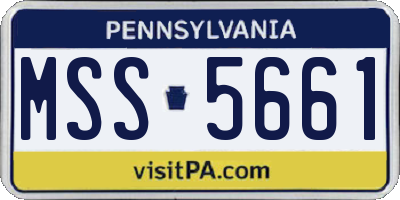 PA license plate MSS5661