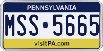 PA license plate MSS5665
