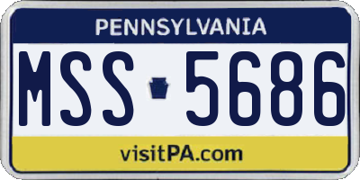 PA license plate MSS5686