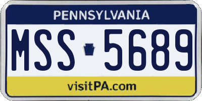 PA license plate MSS5689