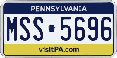 PA license plate MSS5696