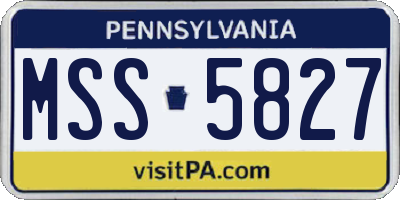 PA license plate MSS5827
