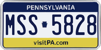 PA license plate MSS5828