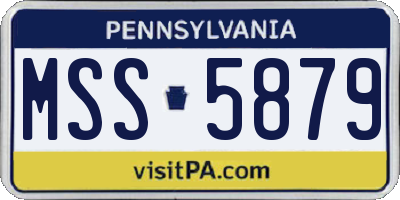 PA license plate MSS5879
