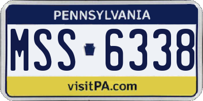 PA license plate MSS6338