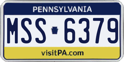 PA license plate MSS6379