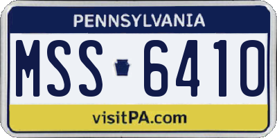 PA license plate MSS6410