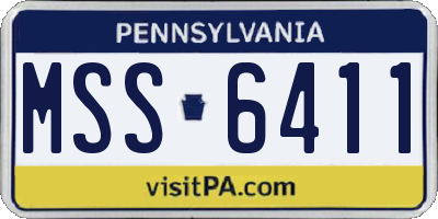 PA license plate MSS6411