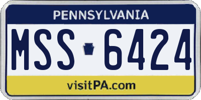 PA license plate MSS6424