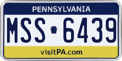 PA license plate MSS6439