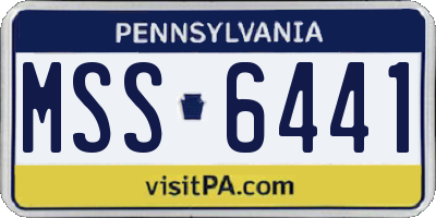 PA license plate MSS6441