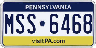 PA license plate MSS6468